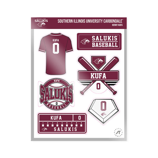 SIU Carbondale - NCAA Baseball : Henry Kufa - Sticker Sheet-0