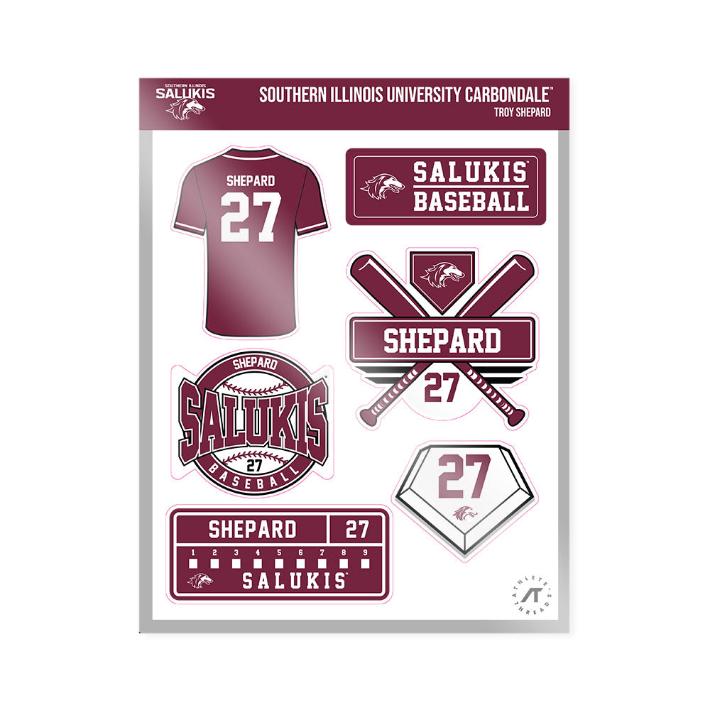 SIU Carbondale - NCAA Baseball : Troy Shepard - Sticker Sheet-0