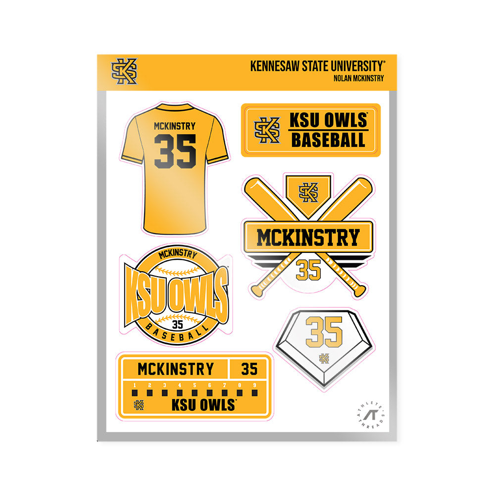 Kennesaw - NCAA Baseball : Nolan McKinstry - Sticker Sheet-0