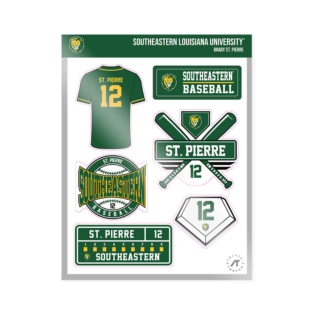 SELU - NCAA Baseball : Brady St. Pierre - Sticker Sheet-0