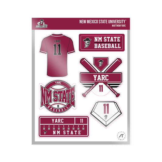 NMSU - NCAA Baseball : Matthew Yarc - Sticker Sheet-0