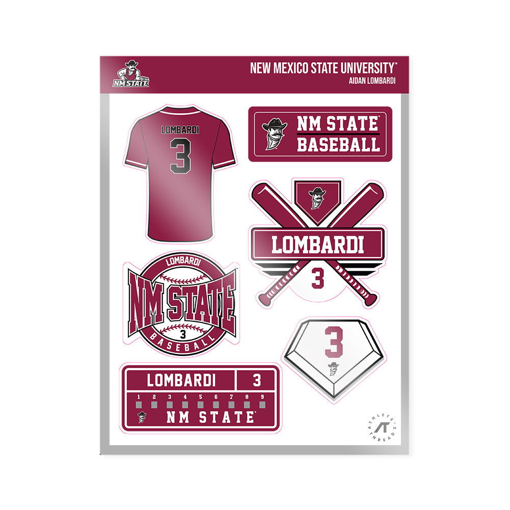 NMSU - NCAA Baseball : Aidan Lombardi - Sticker Sheet-0