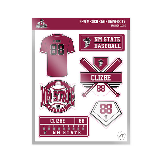 NMSU - NCAA Baseball : Brandon Clizbe - Sticker Sheet-0