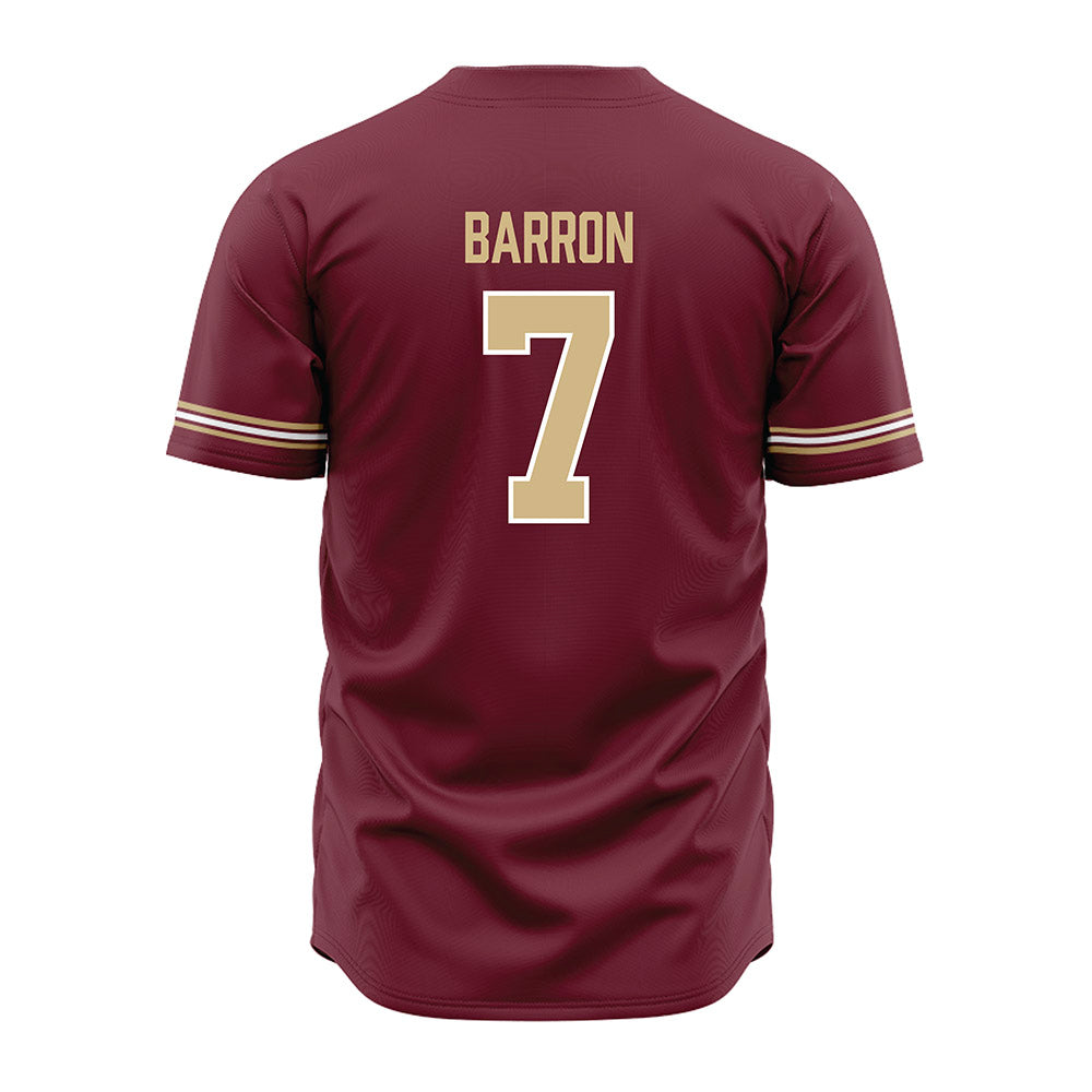 FSU - NCAA Baseball : Nick Barron - Garnet Jersey-1
