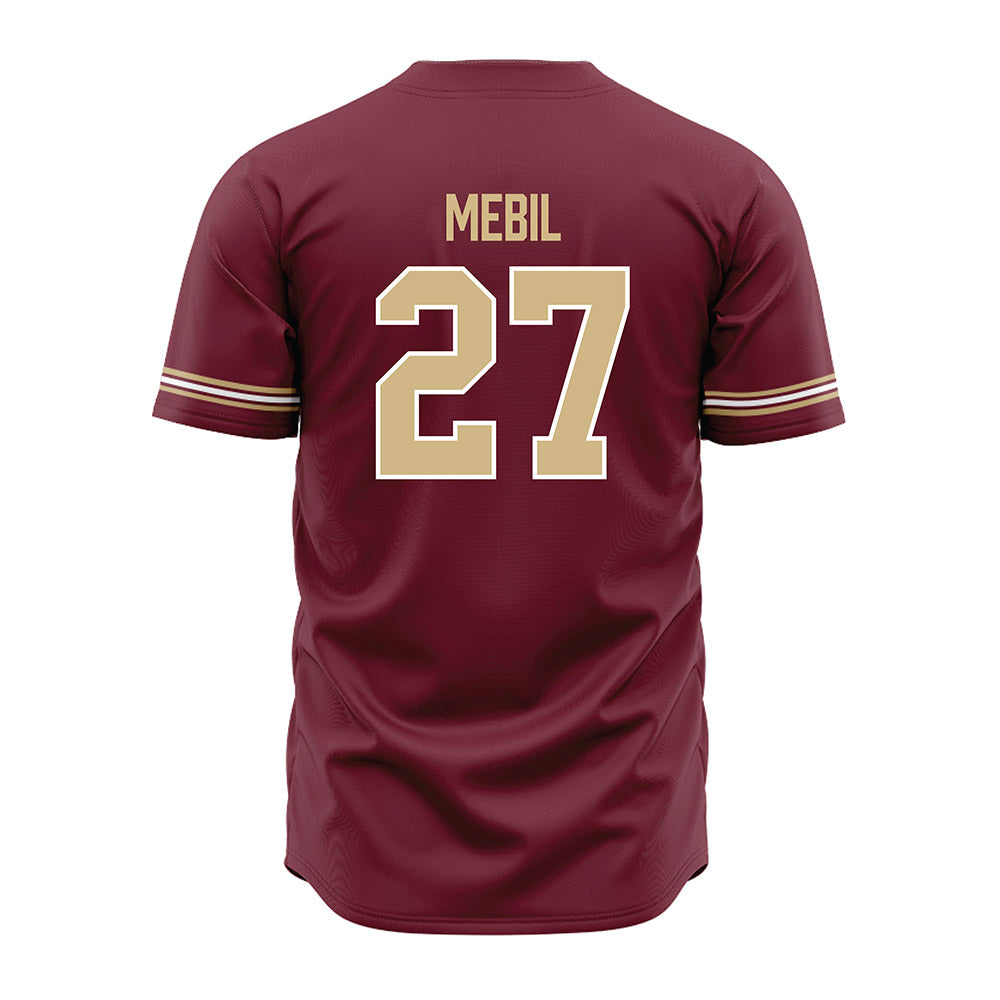 FSU - NCAA Baseball : Kevin Mebil - Garnet Jersey-1