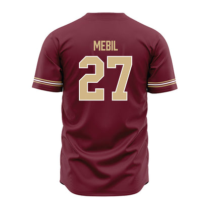 FSU - NCAA Baseball : Kevin Mebil - Garnet Jersey-1