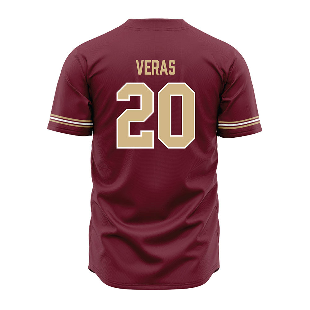 FSU - NCAA Baseball : Genson Veras - Garnet Jersey-1