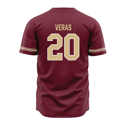 FSU - NCAA Baseball : Genson Veras - Garnet Jersey-1