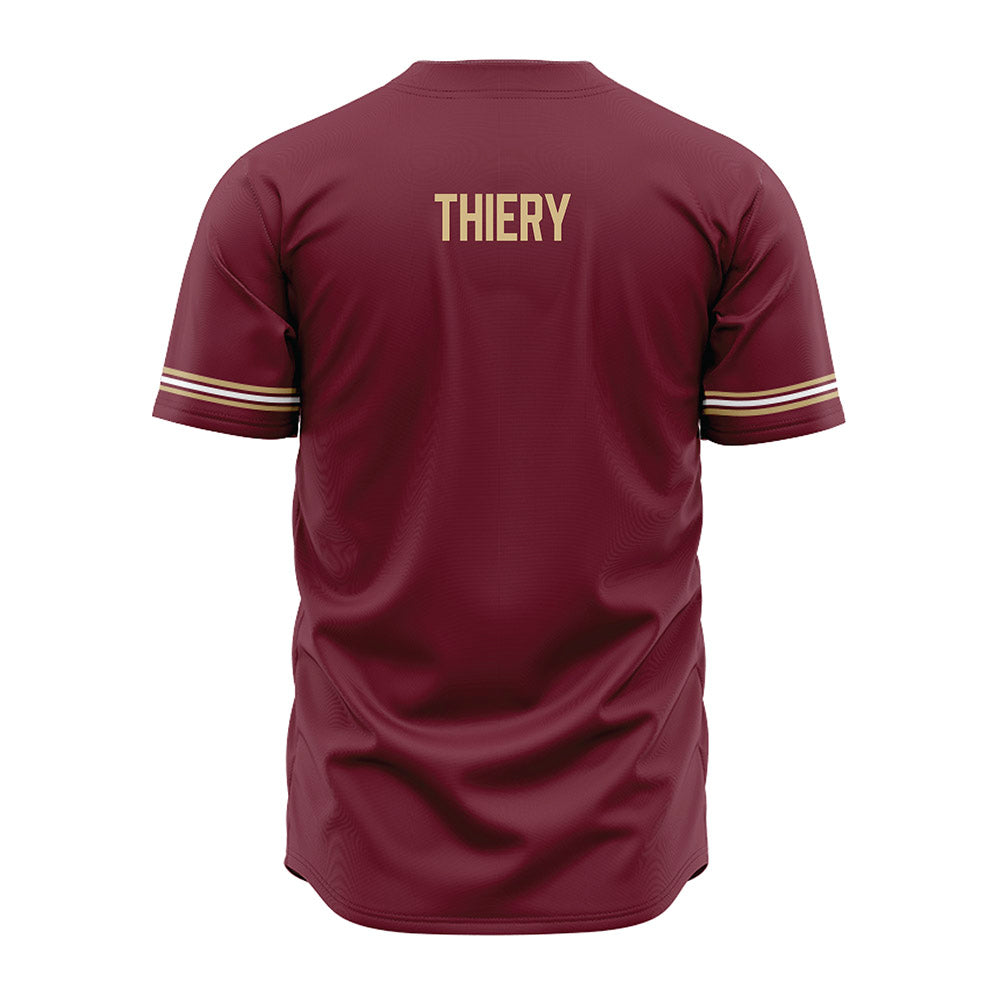 FSU - NCAA Baseball : Donovan Thiery - Garnet Jersey-1