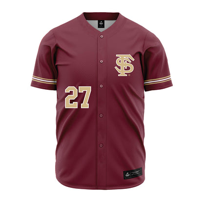 FSU - NCAA Baseball : Kevin Mebil - Garnet Jersey-0
