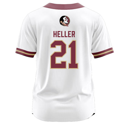 FSU - NCAA Softball : Marin Heller - White Jersey-1