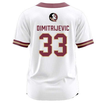 FSU - NCAA Softball : Lisabella Dimitrijevic - White Jersey-1