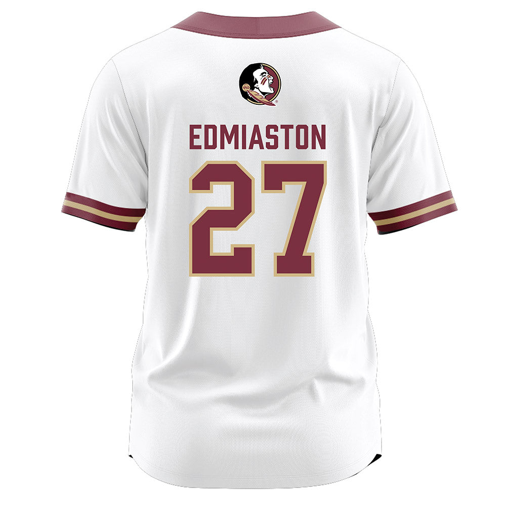 FSU - NCAA Softball : Nicole Edmiaston - White Jersey-1