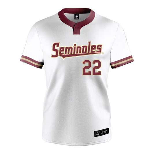 FSU - NCAA Softball : Harlie Chism - White Jersey-0