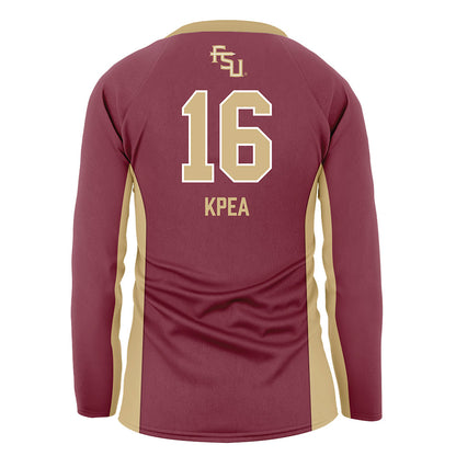 FSU - NCAA Women's Volleyball : Nenu Kpea - Garnet Volleyball Jersey-1
