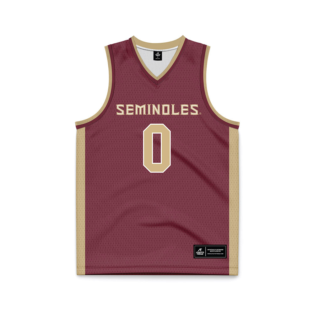 FSU - NCAA Men's Basketball : Maximo Garcia-Plata - Garnet Basketball Jersey-0