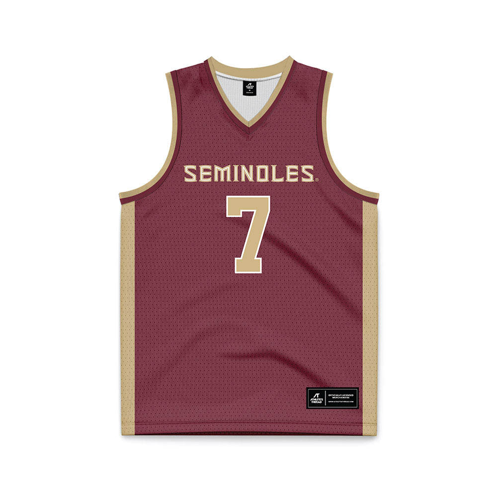 FSU - NCAA Men's Basketball : Chauncey Wiggins - Garnet Basketball Jersey-0