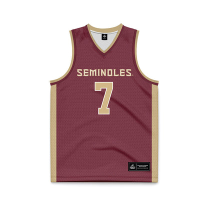 FSU - NCAA Men's Basketball : Chauncey Wiggins - Garnet Basketball Jersey-0