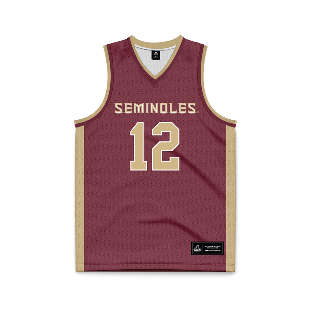 FSU - NCAA Men's Basketball : Alier Maluk - Garnet Basketball Jersey-0