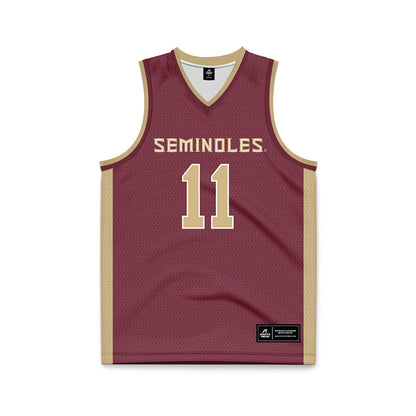 FSU - NCAA Men's Basketball : Xavier Osceola - Garnet Basketball Jersey-0