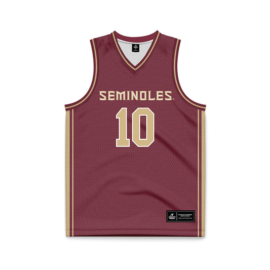 FSU - NCAA Women's Basketball : Jasmine Nivar - Garnet Basketball Jersey-0