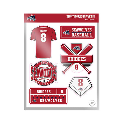 Stony Brook - NCAA Baseball : Reilly Bridges - Sticker Sheet-1