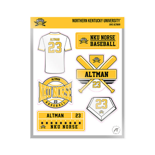 NKU - NCAA Baseball : Jake Altman - Sticker Sheet-0