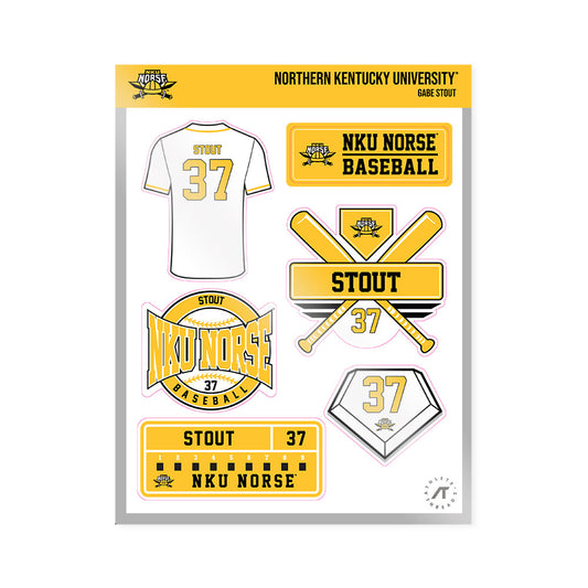 NKU - NCAA Baseball : Gabe Stout - Sticker Sheet-0