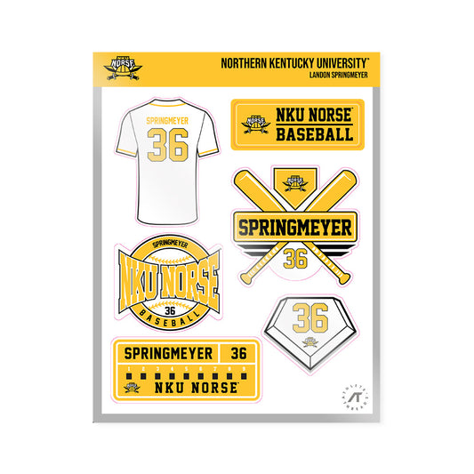 NKU - NCAA Baseball : Landon Springmeyer - Sticker Sheet-0