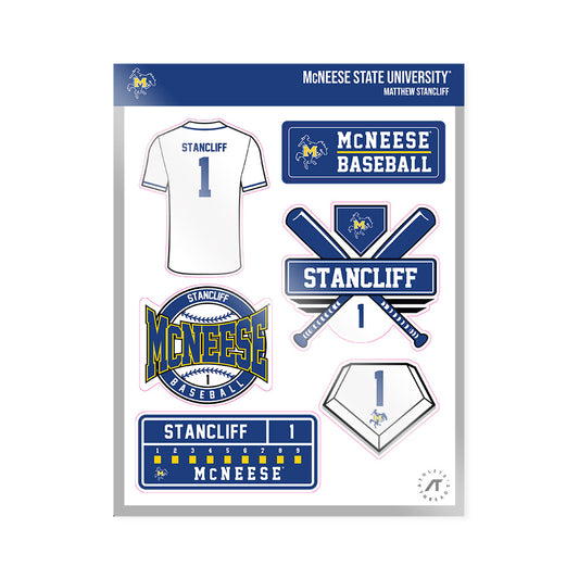 McNeese State - NCAA Baseball : Matthew Stancliff - Sticker Sheet-0