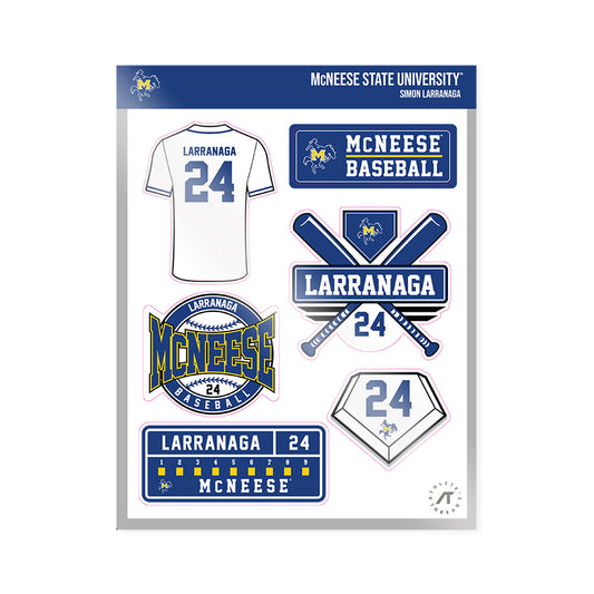 McNeese State - NCAA Baseball : Simon Larranaga - Sticker Sheet-0