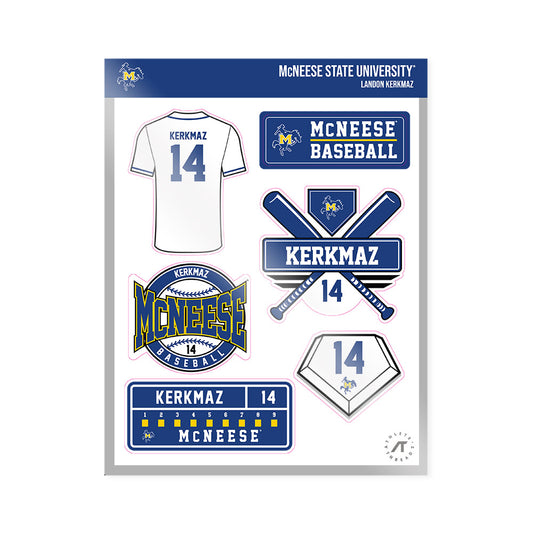 McNeese State - NCAA Baseball : Landon Kerkmaz - Sticker Sheet-0