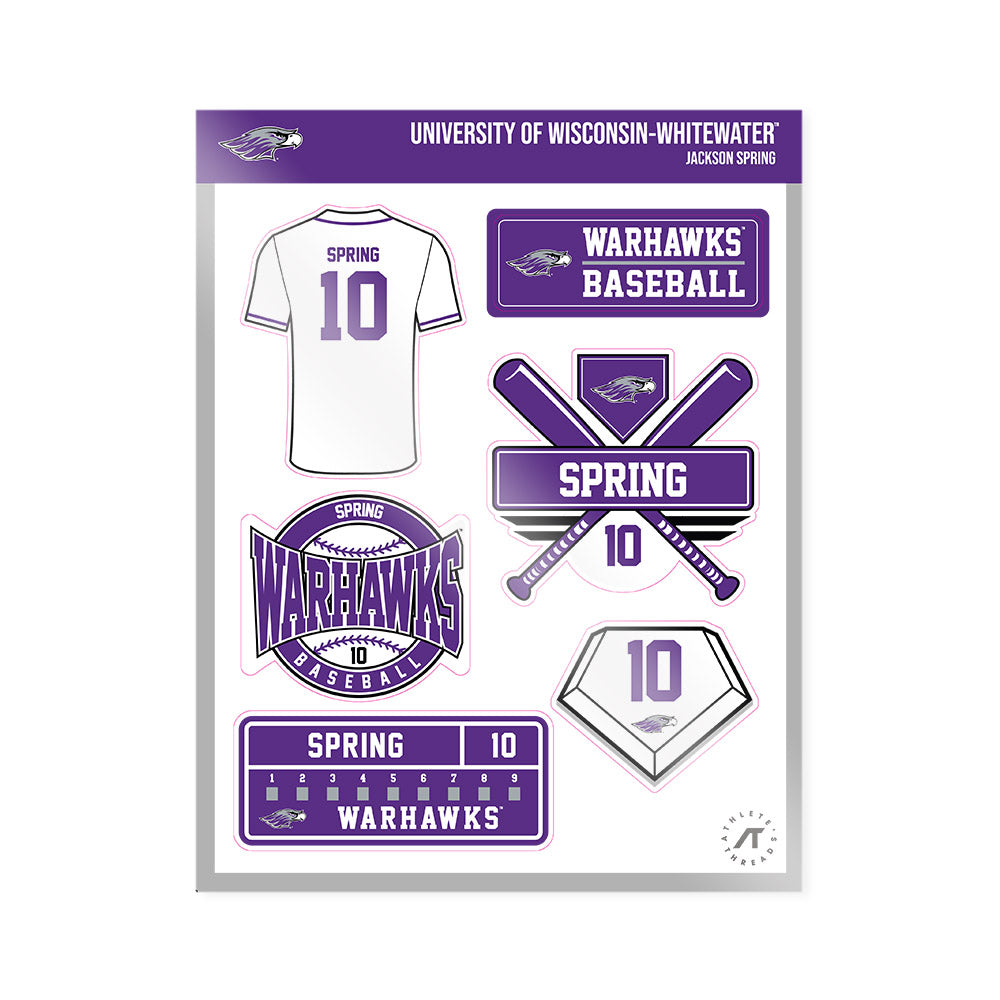 UW-Whitewater - NCAA Baseball : Jackson Spring - Sticker Sheet-0