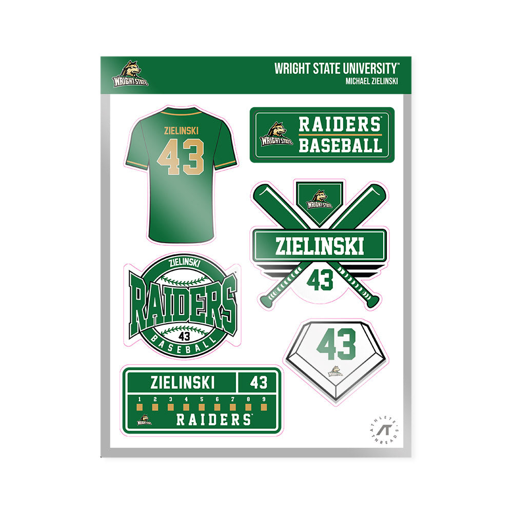 Wright State - NCAA Baseball : Michael Zielinski - Sticker Sheet-0