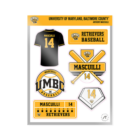 UMBC - NCAA Baseball : Anthony Mascuilli - Sticker Sheet-0