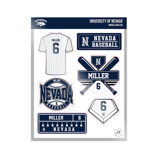 Nevada - NCAA Baseball : Nikolas Miller - Sticker Sheet-0