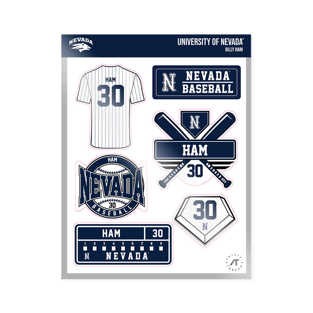 Nevada - NCAA Baseball : Billy Ham - Sticker Sheet-0