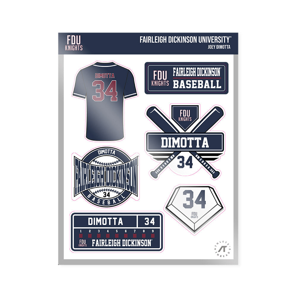 FDU - NCAA Baseball : Joey DiMotta - Sticker Sheet-0
