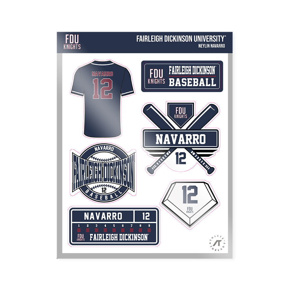 FDU - NCAA Baseball : Neylin Navarro - Sticker Sheet-0
