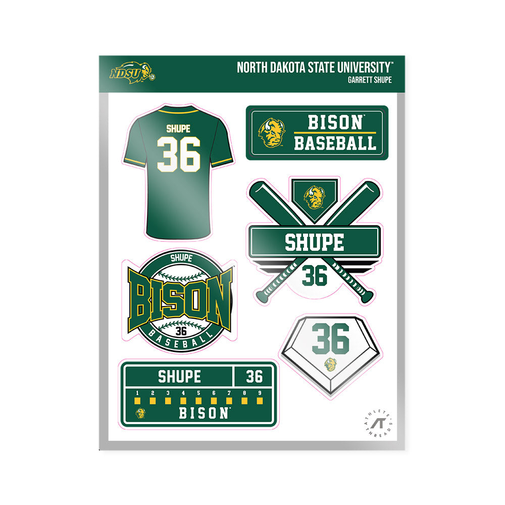 NDSU - NCAA Baseball : Garrett Shupe - Sticker Sheet-0