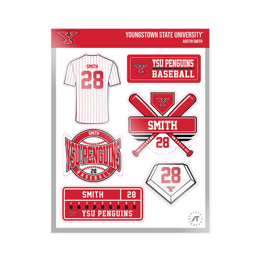 Youngstown State - NCAA Baseball : Austin Smith - Sticker Sheet-0