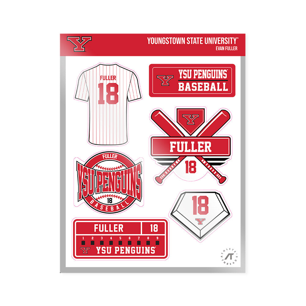 Youngstown State - NCAA Baseball : Evan Fuller - Sticker Sheet-0