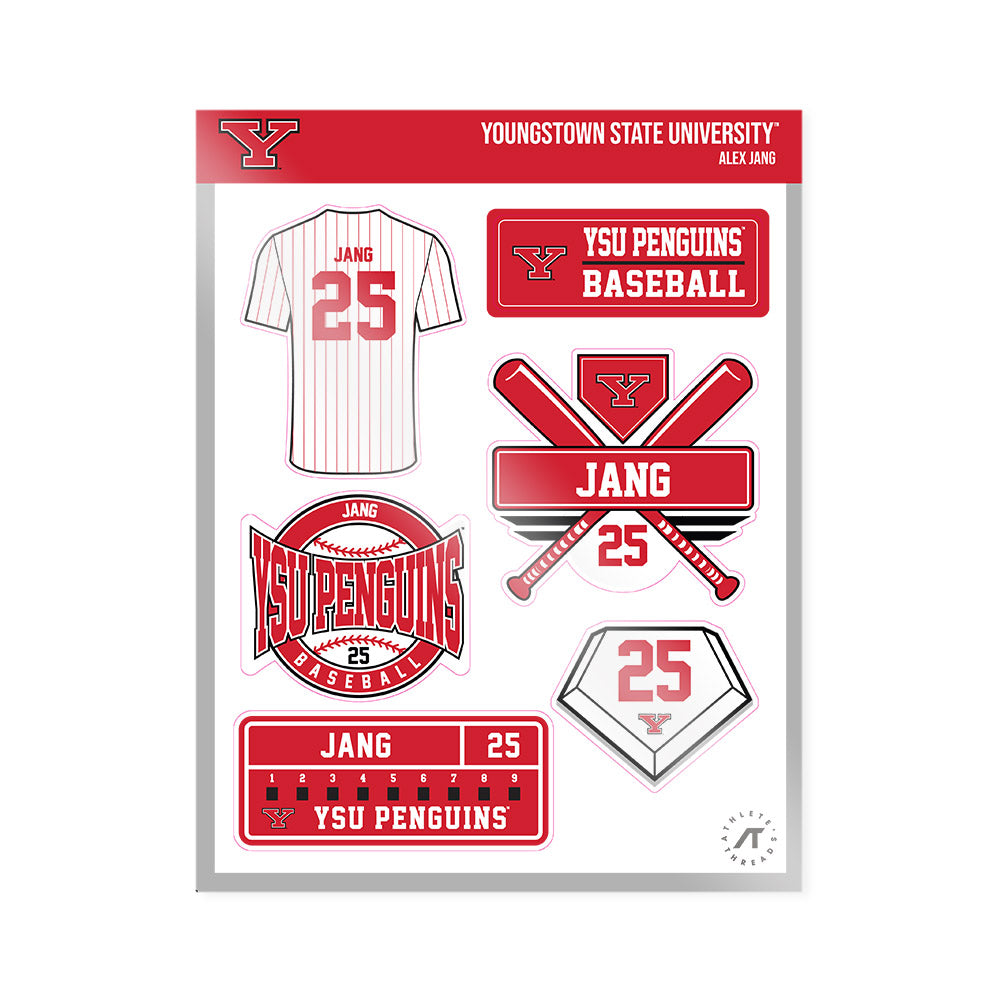 Youngstown State - NCAA Baseball : Alex Jang - Sticker Sheet-0