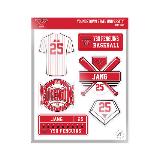 Youngstown State - NCAA Baseball : Alex Jang - Sticker Sheet-0