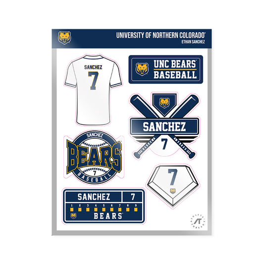 UNCO - NCAA Baseball : Ethan Sanchez - Sticker Sheet-0
