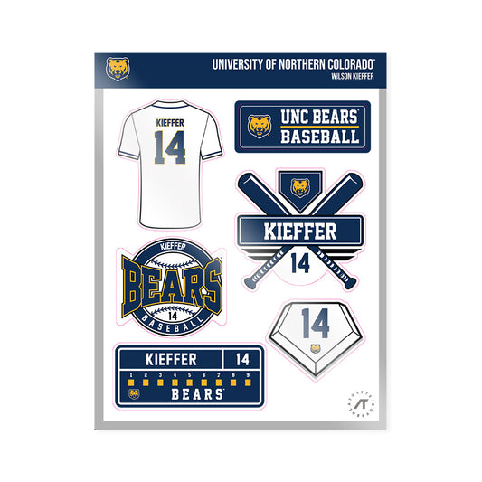 UNCO - NCAA Baseball : Wilson Kieffer - Sticker Sheet-0