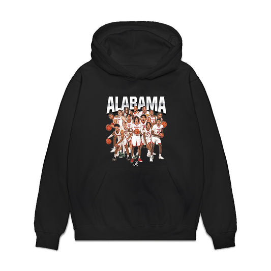 Alabama - NCAA Men's Basketball : Team Collage Premium Hooded Sweatshirt-0