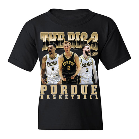 Purdue - NCAA Men's Basketball : - Player Collage Youth T-Shirt-0