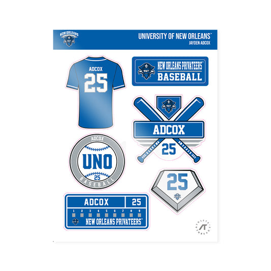New Orleans - NCAA Baseball : Jayden Adcox - Sticker Sheet-0