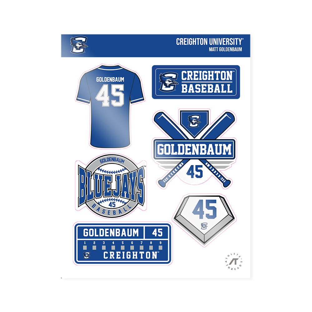 Creighton - NCAA Baseball : Matt Goldenbaum - Sticker Sheet-0